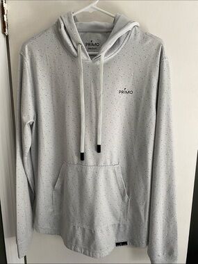 PRIMO Men's Light Gray Speckled Pullover Hoodie